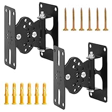 UNIVERSAL ADJUSTABLE SPEAKER WALL MOUNT: The speaker shelves can be mounted on the wall and can be tilted up and down by 90°and adjustable horizontally by 180°to give your speakers the proper sound Angle; Equipped with expansion bolts and screws for ...