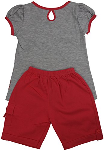 Image of ToBeInStyle Girl's Two Piece Summer Set Cute Tee Top and Matching Shorts Adorable Outfit
