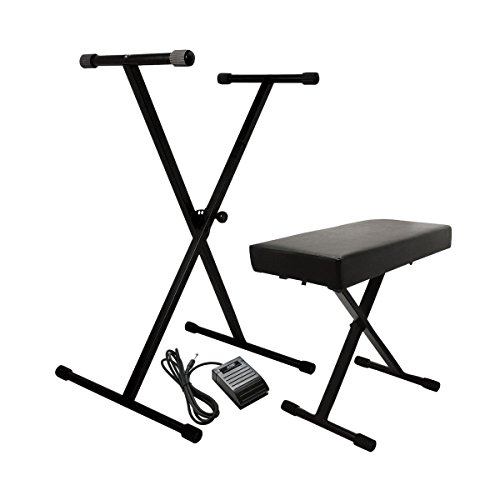 On-Stage KPK6520 Keyboard Stand/Bench Pack with KSP20 Sustain Pedal - //coolthings.us