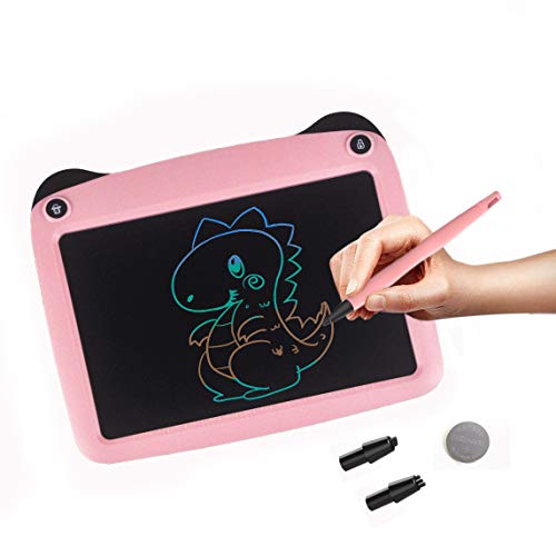 JRD&BS WINL Colorful LCD Writing Tablet for Kids Toys for 3-12 Years Old Girls, 9 inch Drawing and Writing Board with Lock Erase Button for Adults for School and Office(Pink)
