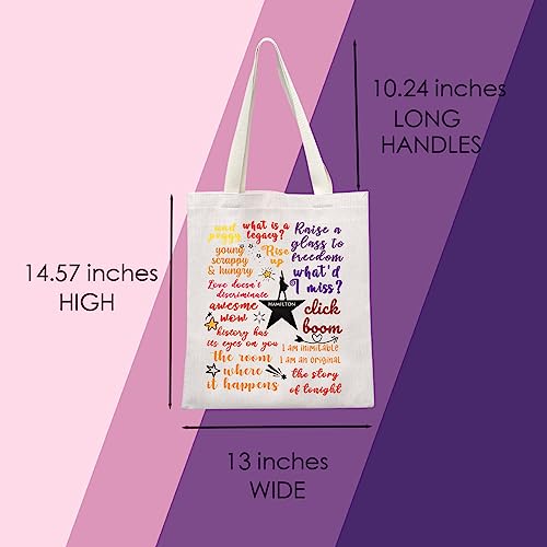 Broadway Musical Tote Bag Broadway Musical Tote Broadway Musical Merch Musical Quote (Tote), Ha-mil-ton Tote - Image 2