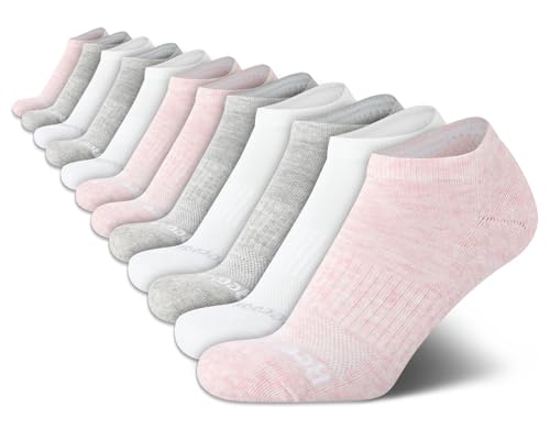 Image of Reebok Womens No Show Socks Moisture Wicking Cushion Low Cut Socks 12 Pack