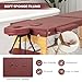 Giantex Massage Table, Portable Massage Bed w/Carrying Case, 2-Section Salon Spa Facial Care Tattoo Bed, Height Adjustable, Wood Frame, Professional Massage Lash Bed for Eyelash Extension (Red)