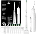 Idropulsore e Spazzolino Elettrico 2 in 1 – Kit Pulizia Orale: Irrigatore Portatile + Spazzolino Sonico – IPX7, 3 Modi Acqua, 4 Modi Spazzolamento, Igiene Orale Completa (Blanca)