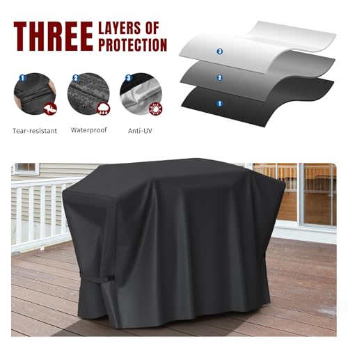 SHINESTAR Griddle Cover for Blackstone 36 Inch Griddle with Hood, Heavy Duty 5482 Flat Top Grill Cover with Velcro, Waterproof & UV-Resistant BBQ Cover for Blackstone 4 Burner Grill by SHINESTAR - Used condition - Image 8