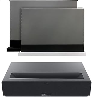 Formovie THEATER: 4K UHD Projector | ALPD® 4.0 RGB+ Triple Laser 2800 ANSI Lumens｜Dolby Vision & Atmos | Certified Android TV 11.0 | with Floor Rising ALR Screen (120, White Housing)