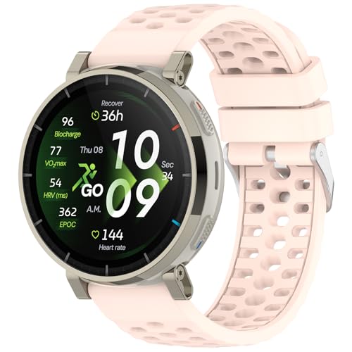 Yikamosi Compatible con Amazfit Cheetah 2 Pro Correa para Mujer y Hombre,20MM liberación rápida Silicona Suave Cierre de acero inoxidable Correas de Repuesto para Cheetah 2 Pro SmartWatch,Rosa