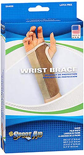 Sportaid Wrist Brace Palm Stay, Beige, Left, Large - 1 ea