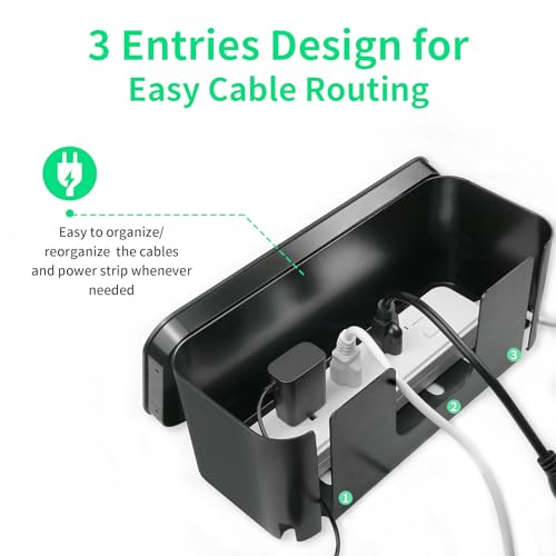 Cord Organizer Box, Cable Hider For Power Strips, Surge