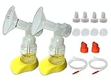 Personal Accessory Set for Hygeia EnJoye Breastpump - Includes Flanges (Small, 21mm), Tubing, Valves, Bottles, Bottle Stands for Hygeia Breast Pump; Made by Maymom