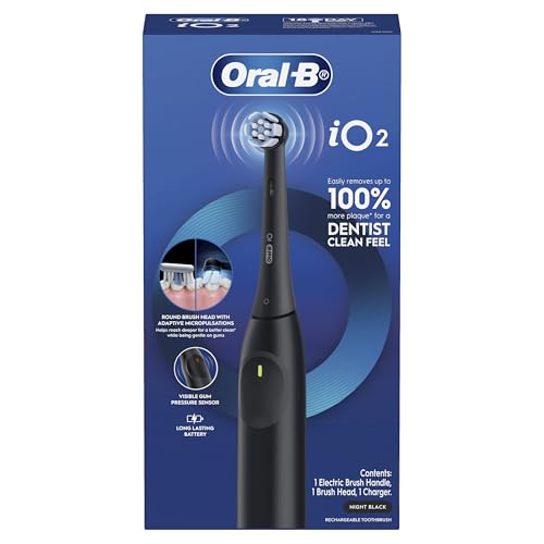 Oral-B iO Series 2 Black Handle Electric Toothbrush with 3 Brushing Modes Charging Station Included