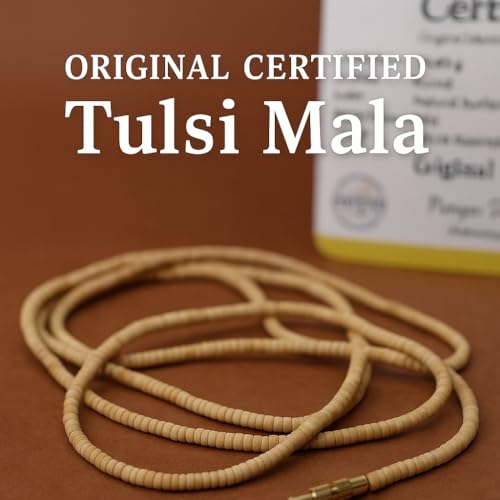 Image of Original Tulsi Kanthi for Neck Men and Women -2 Round Tulsi mala /kanthi mala /tulsi for neck