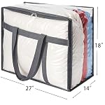 110L Large Capacity Clear Storage Bags with Zipper Comforter storage - Image 3