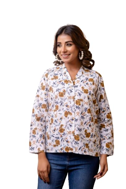 dhanwantri Women's Cotton Floral Printed Summer Coat | Helps to Protect From Sunrays, Dust Pollution, Sunburn, Tanning of Skin-picture-15