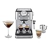 De'Longhi Classic EM450.M, Manual Coffee Machine with Steam Wand, Barista Pump Espresso Machine, Cappuccino Nozzle, Double Wall Filter Basket, 15bar, Fit Mug Up to 13cm, Stainless Steel/Metal