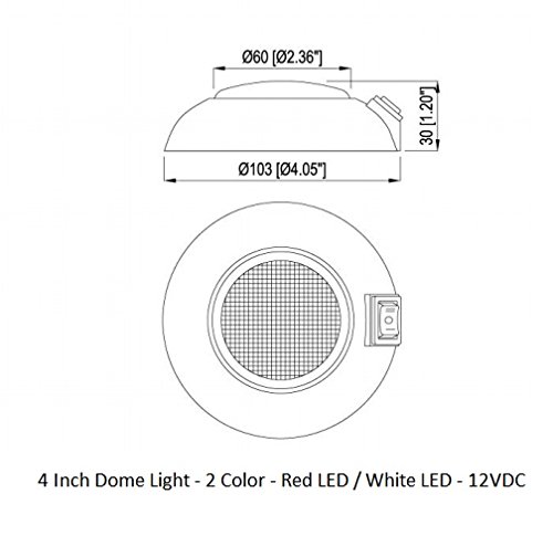 Led Dome Light - 4" High Power White Led Downlight - 12 Volt - Fixed Mount - For Home, Auto, Truck, Rv, Boat And Aircraft #TOP5