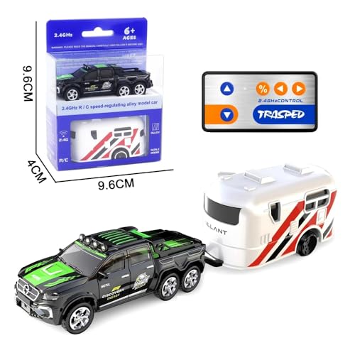 Image of Mini RC Car 1:64 Scale Remote Controlled Car from 3 4 5 6 Years 2.4GHz Mini RC Cars with Tractor and LED Light 3 Speed, Baby Cars Toy Gift