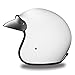Daytona Cruiser Helmet - Hi-Gloss White - Lightweight 3/4 Shell Motorcycle Helmet with Removable Gloss Black Bubble Visor Added - Bluetooth Compatible - M - 2.35 Pounds