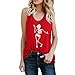 Produktbild Hniunew Tanktop SchäDel Weste Shirts Damen Fasching Camisole Tshirt Funktionsweste Cut Off Tank Top Musik Shirt Gym Fitness Yoga Top Atmungsaktive Schnelltrocknende Stoffe Freizeitkleidung
