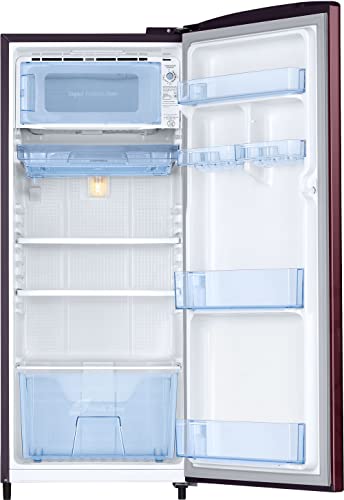 Image of Samsung 183 L, 3 Star, Digital Inverter, Direct-Cool Single Door Refrigerator (RR20C2723VF /NL, Urban Tropical Blue)