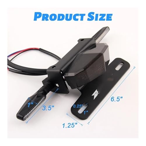 Support de plaque d'immatriculation moto et feux LED pour DRZ400 - 3