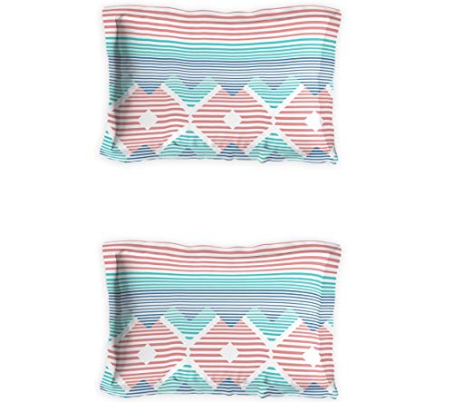Image of DDECOR - Vibrance 100% Cotton Fitted Bedsheet with 2 Pillow Covers, King Size, Multi