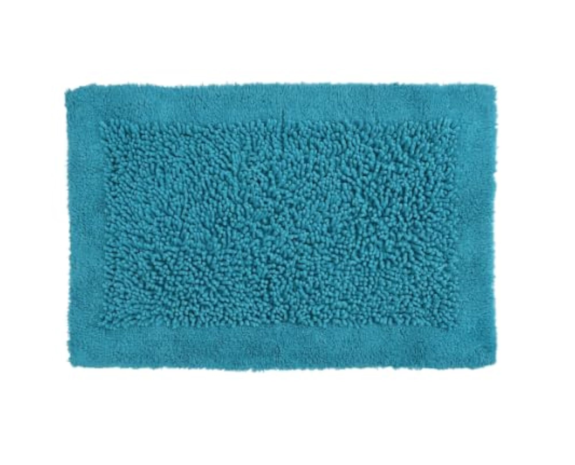 Vibrant Turquoise Twist Bathmat, Super Soft & Absorbent