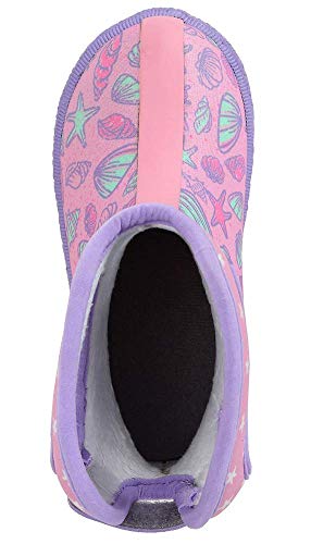 Mcikcc Baby Rain Boots, Waterproof Rubber Boots Con Handle Lightweight Outdoor Boots Multicolored For Infant, Toddler, Girls, Boys, Size 4 #TOP6