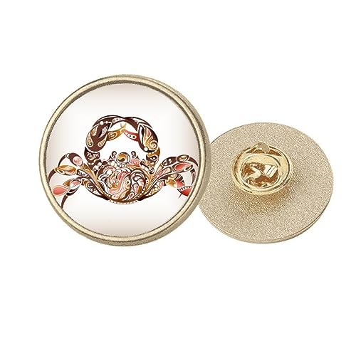 Broche ronde crabe finitions dorées - Accessoire marin chic M