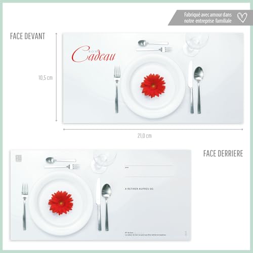 Bons Cadeaux avec Enveloppe pour Solution Vente Restauration 100 Ex - 2