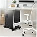 OFFSCH Adjustable Computer Stand with Locking Wheels Telescopic Pc Floor Stand for Home and Office Mobile CPU Holder with Sturdy Frame for Easy Movement and Stability
