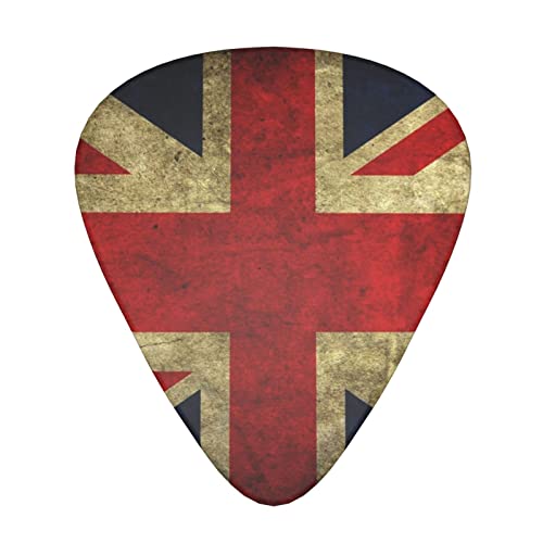 Ensemble de 12 médiators de guitare drapeau britannique pour guitare acoustique, guitare électrique, contrebasse… - Les Beatles, Paul McCartney, John Lennon, RIngo Starr, George Harrison Ensemble de 12 médiators de guitare drapeau britannique pour guitare acoustique, guitare électrique, contrebasse…