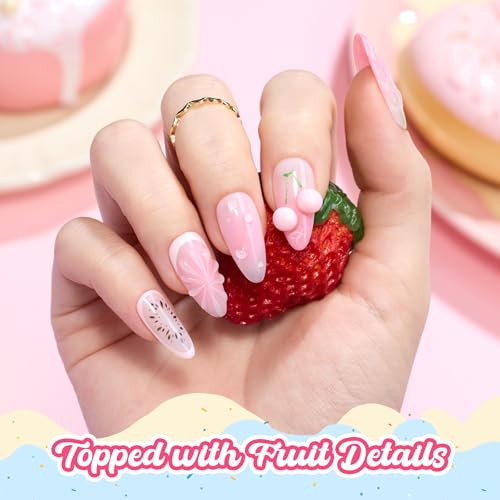 Image of Beetles Pink Gel Polish - Taste of Summer Strawberry Milk, Light Pink Gel Nail Polish for Pastel Nails, Same Color Bottle, Summer Nails Art Salon Long Lasting Soak Off UV LED Nails Lamp