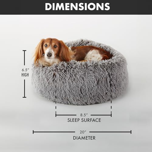 Ohgeni PBH3V102 Calming Donut Dog & Cat Bed, Machine Washable Plush Waterproof Zipper Cover thumb #4