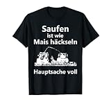 Mais häckseln und Silo fahren ist die beste Zeit im Dorf. Der Mais-Häcksler häckselt viele Hektar Mais vom Acker zum Schlepper mit Anhänger, der Trecker fährt über das Mais-Feld und der Bauer bringt den Traktor mit Silo-Wagen zum Hof oder der Biogasanlage.