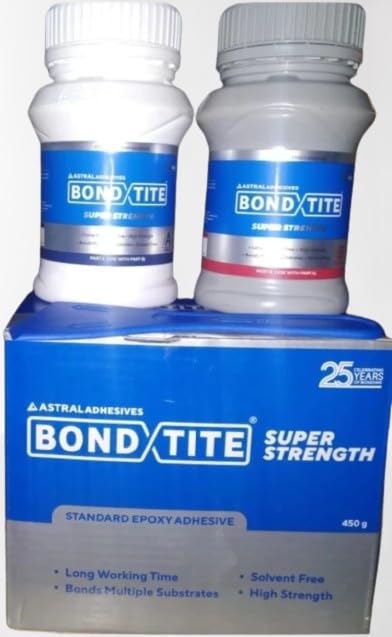 See full amazon price history chart for BONDTITE SUPER STRENGTH Standard Epoxy Adhesive It is used for bonding for various similar and dissimilar materials such as metals, ceramics wood, leather, rubber, marble, glass etc. (450 gram) BONDTITE SUPER STRENGTH Standard Epoxy Adhesive It is used for bonding for various similar and dissimilar materials such as metals, ceramics wood, leather, rubber, marble, glass etc. (450 gram) (B0CFJJK9PF) Amazon Price History, Amazon Price Tracker
