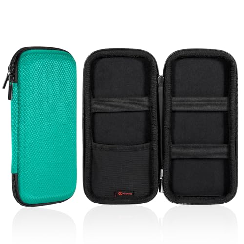 FINPAC Rígida Estuche Escolar, EVA Grande Lápices Bolsa para Oficina, Organizador para Ejecutivo de la Pluma, Bolígrafo, Lápiz Táctil (Lápices no Incluidos), Verde Oscuro