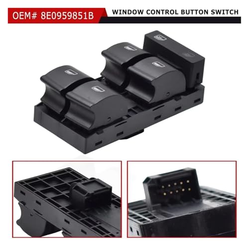 Bouton commande lève-vitre de haute précision pour Audi S4 A4 B6 B7 - 3