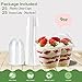 Artpreti 25 Sets 9oz Clear Plastic Parfait Cups with Dome Lids(NO HOLE) - Disposable Dessert Cups with Lids for Dips Snacks and Fruit Yogurt Smoothie Iced Cold Drinks, No Leaking