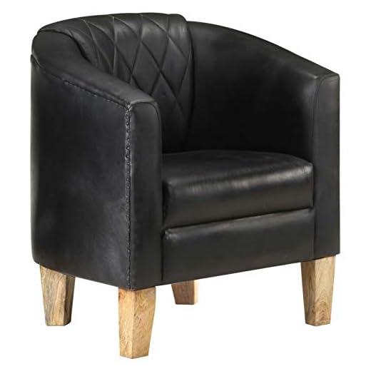 Tidyard Lyxig fåtölj loungefåtölj klubbfåtölj cocktailfåtölj soffa avslappningsstol 60 x 64 x 70 cm, avslappningsfåtölj läderfåtölj lounge fåtölj enkelsoffa fåtölj äkta läder