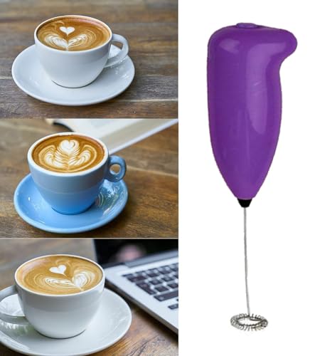 Stainless Steel Milk Frother Electric Foam Maker Classic Sleek Design Hand Blender Mixer,Mini Hand Blender for Coffee/Egg Beater |,Egg Beater,Coffee,Juice,Cappuccino Multicolour - Image 6