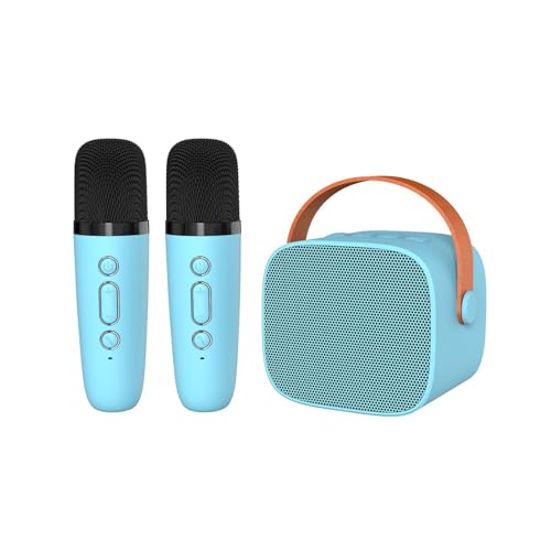 Meltrck Karaoke Infantil 2 Microfonos Inalambricos Karaoke, microfono con Altavoz, Regalos para niñas de 4 5 6 7 8 9 10 11 12 años, Adecuada para Fiestas y Viajes para niños y Adultos, Azul