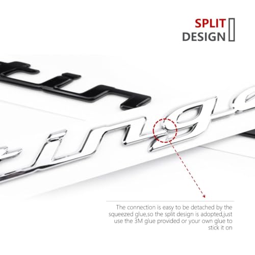 Image of GT Stlnger Rear Trunk Lettering Nameplate Badge -Black（19cm）