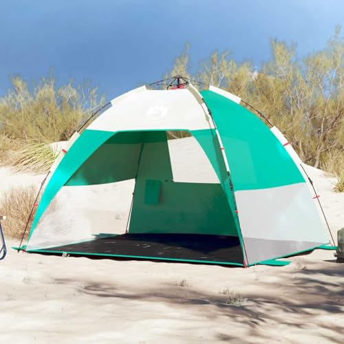 Tienda de campaña de playa para 2 personas, color verde mar, de liberación rápida, impermeable