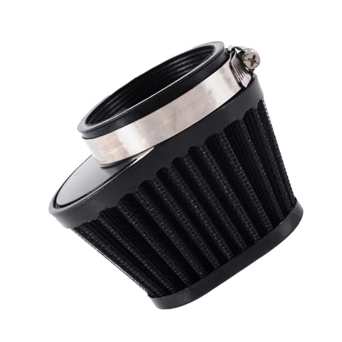 高流量吸気フィルター、自動吸気フィルター - 51/55/60mm コールド エア インテーク システム 交換用 洗浄可能 - エンジン性能を向上させる自動吸気エアクリーナー 二層濾過 洗浄可能