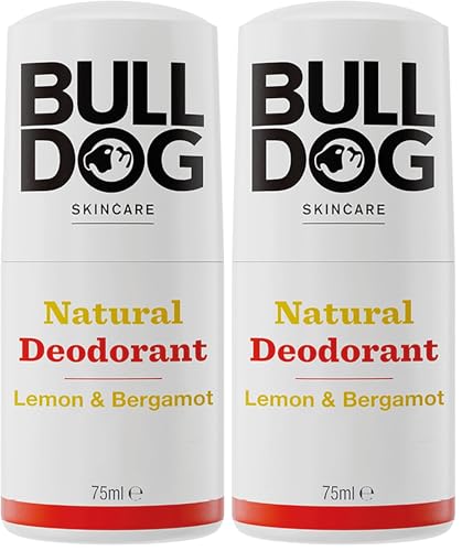 Image of Bulldog Skincare Lemon and Bergamot Roll On Natural Deodorant, 75 ml (Pack of 2)