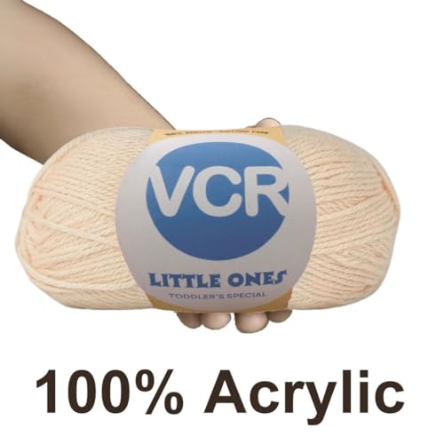 Image of VCR Warm Beige Yarn, 100 Grams Hank, 190 Meters Length, Acrylic Ball for Crochet and Knitting, Soft Crosia Threads, Pack of 1 Yarn, Suitable for DIY Crafts
