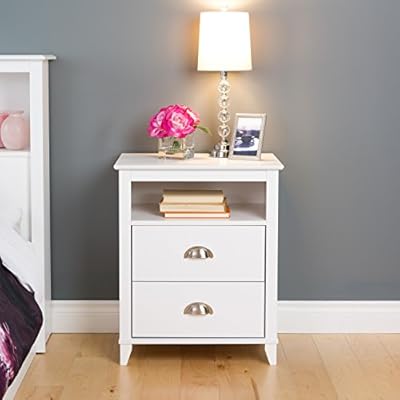 Prepac Yaletown 2-Drawer Tall Nightstand, White 41gTs9IHqTL. SS400