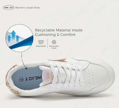 Fashion Star Sneakers for Women Glitter Sequins Lace Up Low Top Walking Shoes Comfortable Cushioned for Party, Casual & Daily Outfits4