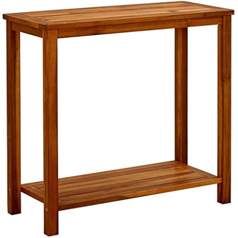 vidaXL Mesa Consola de Jardín Auxiliar 80x35x75 cm Madera Maciza de Acacia Cover